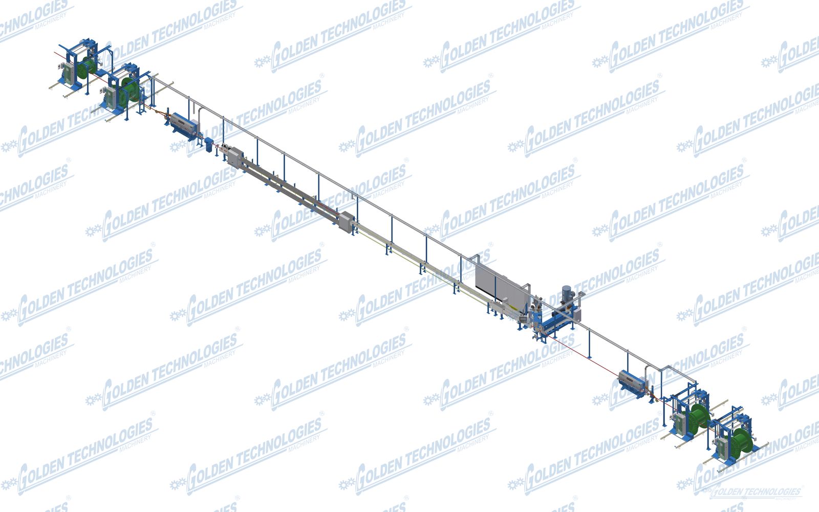 Power cable sheathing extrusion line 120+60