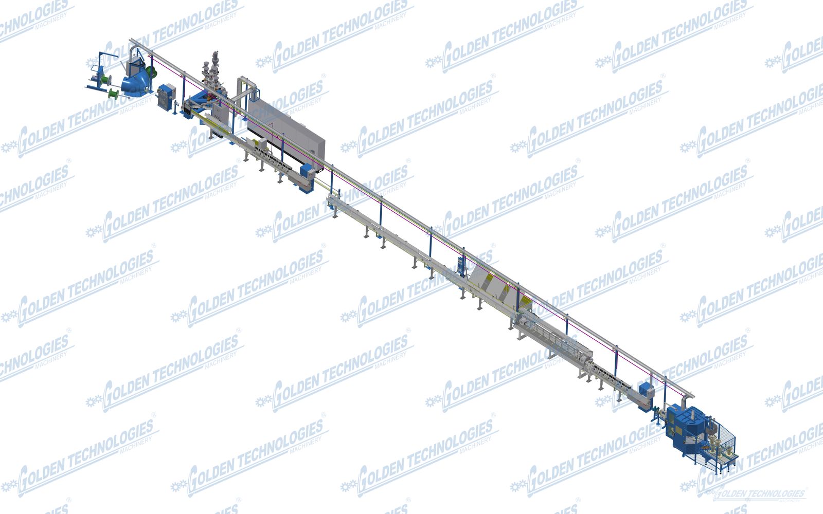 Automotive single-core high-speed extrusion line 65+40 and 80+45