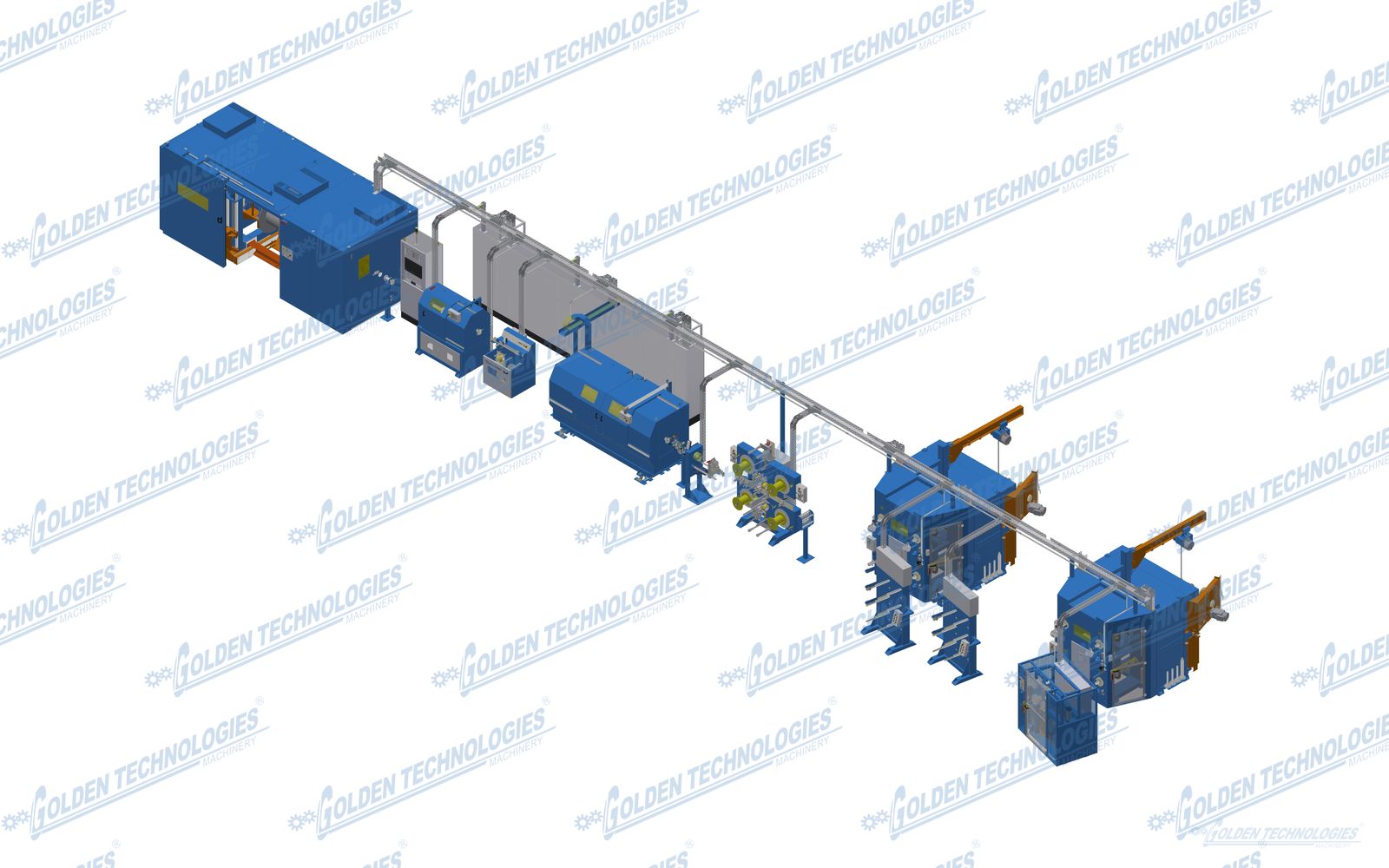 Single-twist bunching line ST1000 850–1250 mm with back-twist